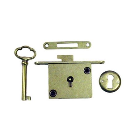 NATIONAL LOCK National Lock N8384 03 Chest Lock Full Mortise - Bright Brass N8384 03